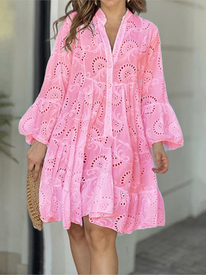 LOWEY | EMBROIDERED ELEGANT MIDI DRESS
