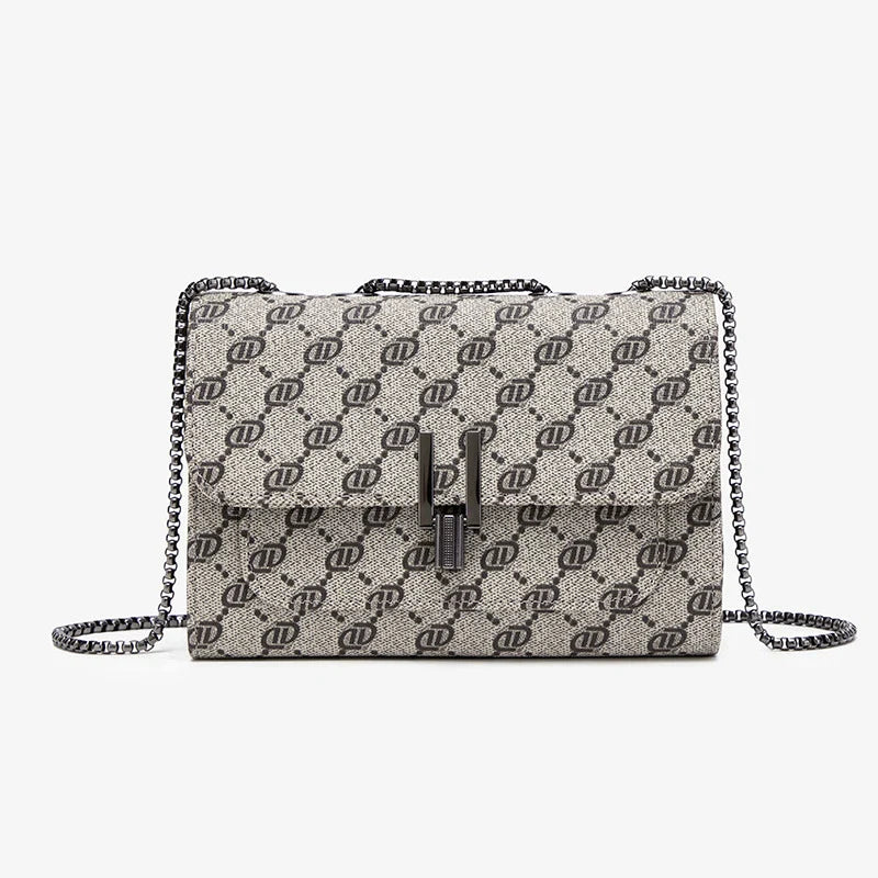 Elegant Mini Tartan Black Crossbody Bag
