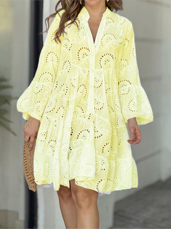 LOWEY | EMBROIDERED ELEGANT MIDI DRESS