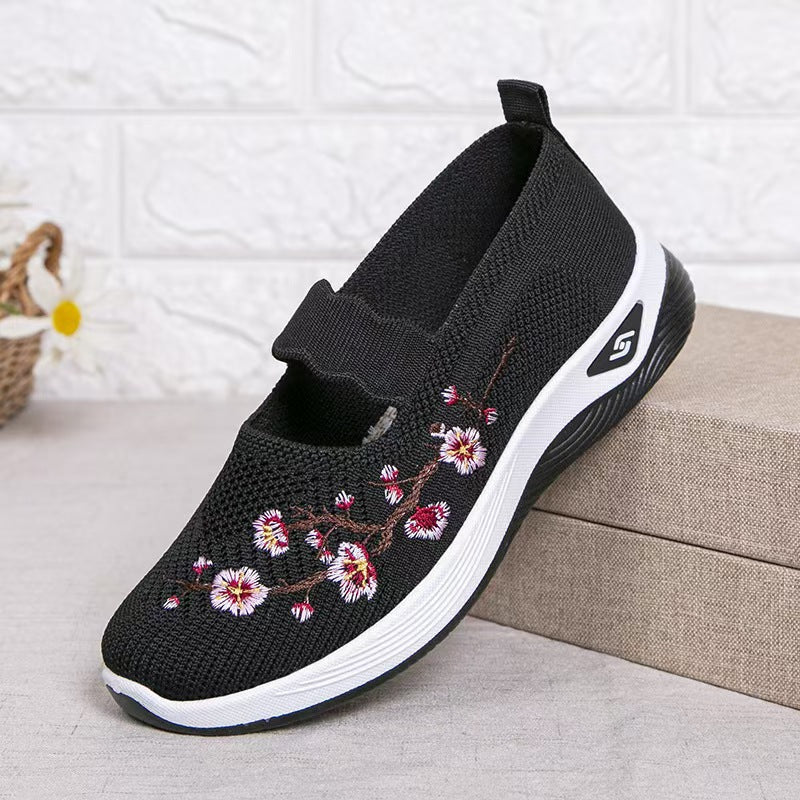 TRACY | ORTHOPAEDIC SLIP-ON SHOES WITH FLOWER EMBROIDERY