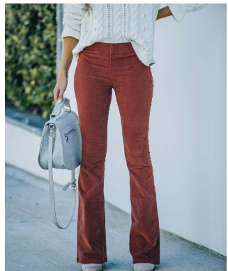 Danyca - Corduroy Flare Pants for Retro-Inspired Outfits