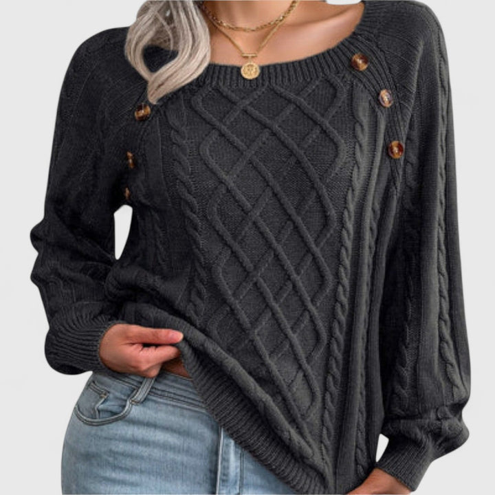 Malia - Knitted Sweater with Buttons