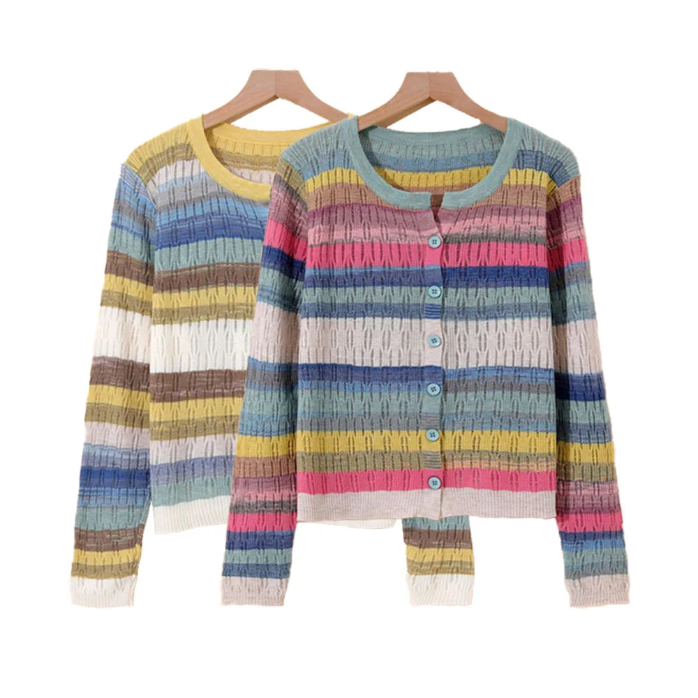 Myrna | Vintage-Inspired Striped Cardigan