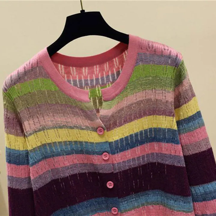 Myrna | Vintage-Inspired Striped Cardigan