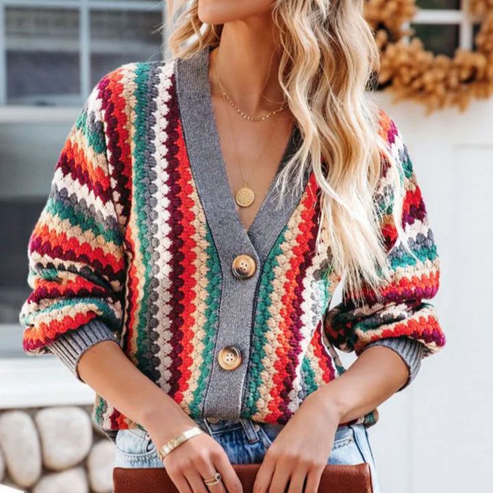 Amalia | Retro Multicolour Cardigan