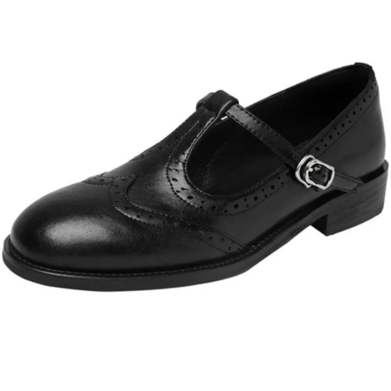 Bianna – Elegant T-Strap Flats