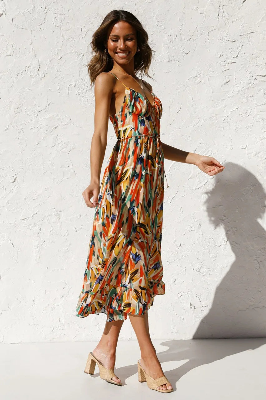 ELOUISE | COLOURFUL ELEGANT SUMMER DRESS