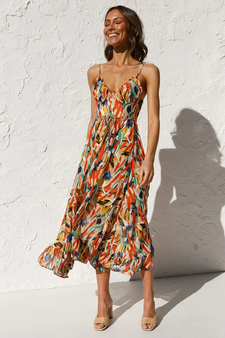 ELOUISE | COLOURFUL ELEGANT SUMMER DRESS