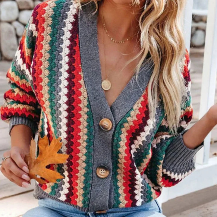 Amalia | Retro Multicolour Cardigan