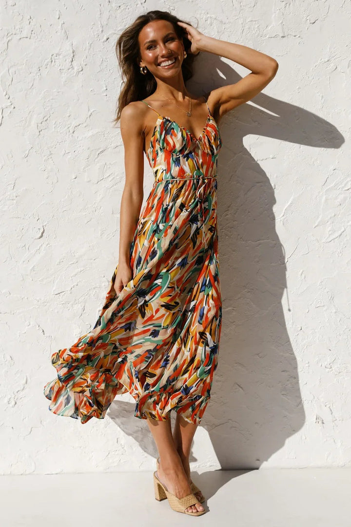 ELOUISE | COLOURFUL ELEGANT SUMMER DRESS