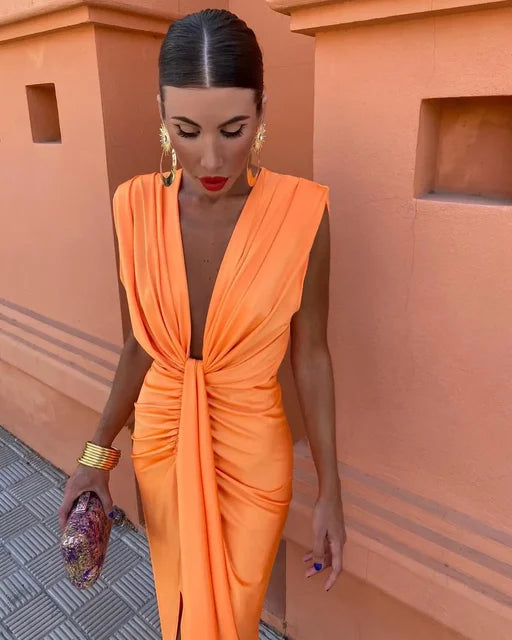MORIAH | ELEGANT PLEATED WOMEN'S DRESS