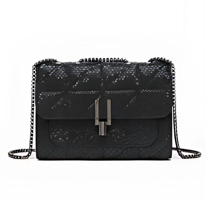 Elegant Mini Tartan Black Crossbody Bag