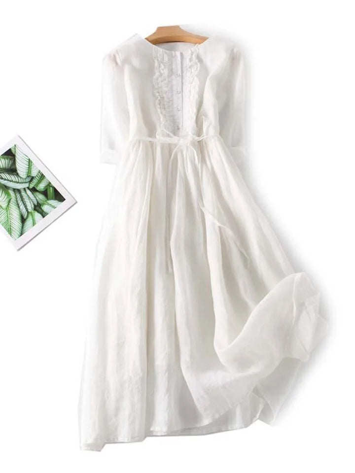 Maira - Retro Women's Dress with Tie Belt