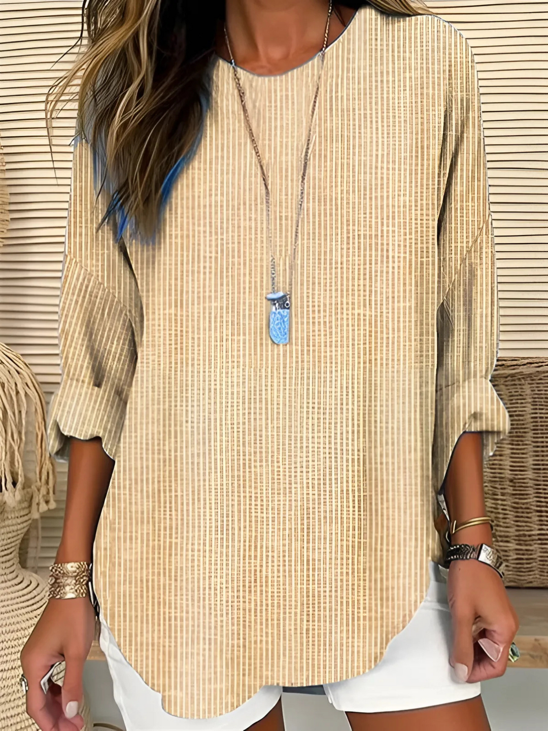 Abigaile – Striped Tunic Dress for Effortless Elegance
