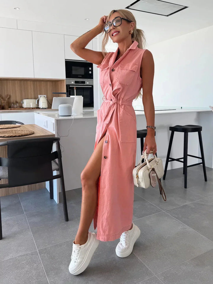 LOUISA | MAXI DENIM DRESS
