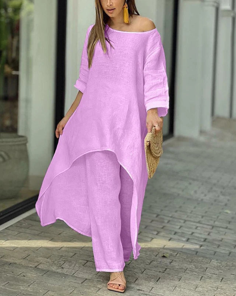 POLIAN - COTTON AND LINEN 2 PIECE SET