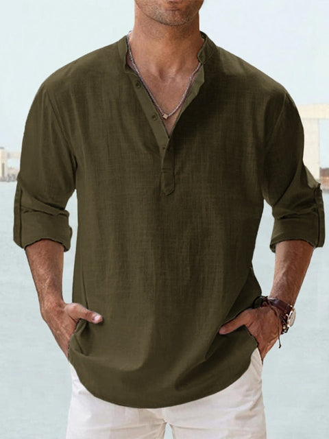 Adam – Breathable Linen Shirt for Effortless Style
