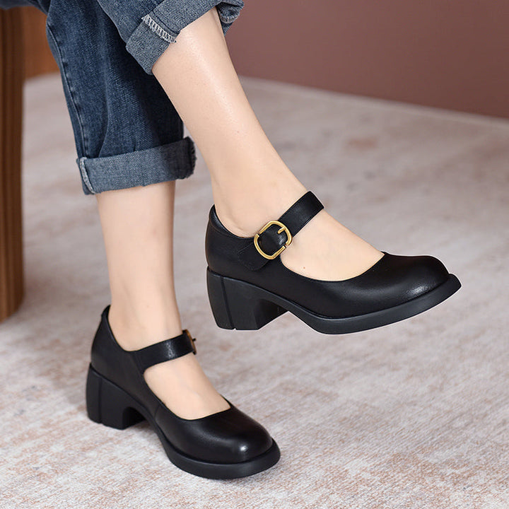 Marigold – Vintage Block Heel Flats