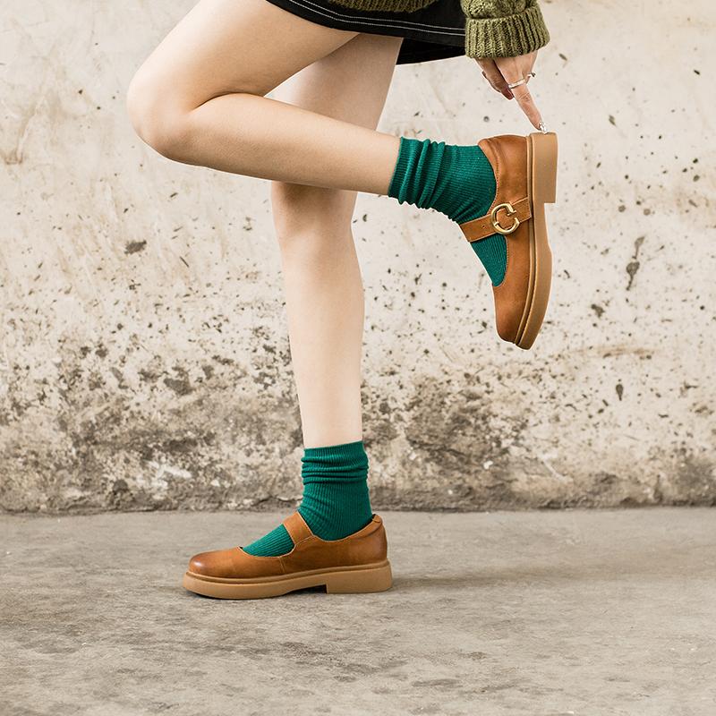 Rexie – Modern Minimalist Leather Flats