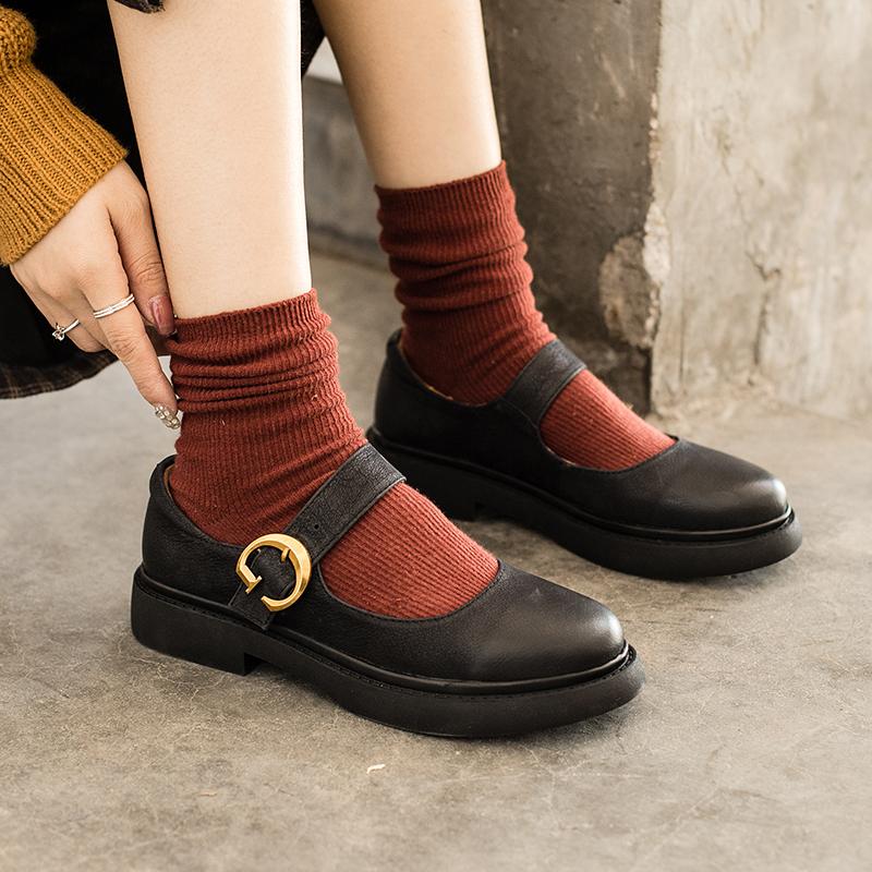 Rexie – Modern Minimalist Leather Flats