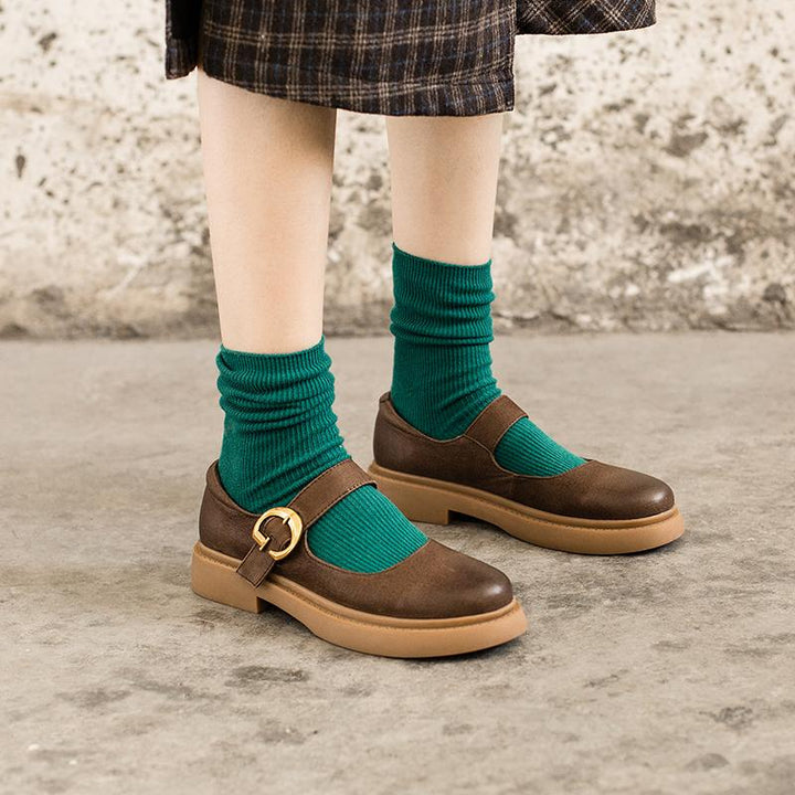 Rexie – Modern Minimalist Leather Flats