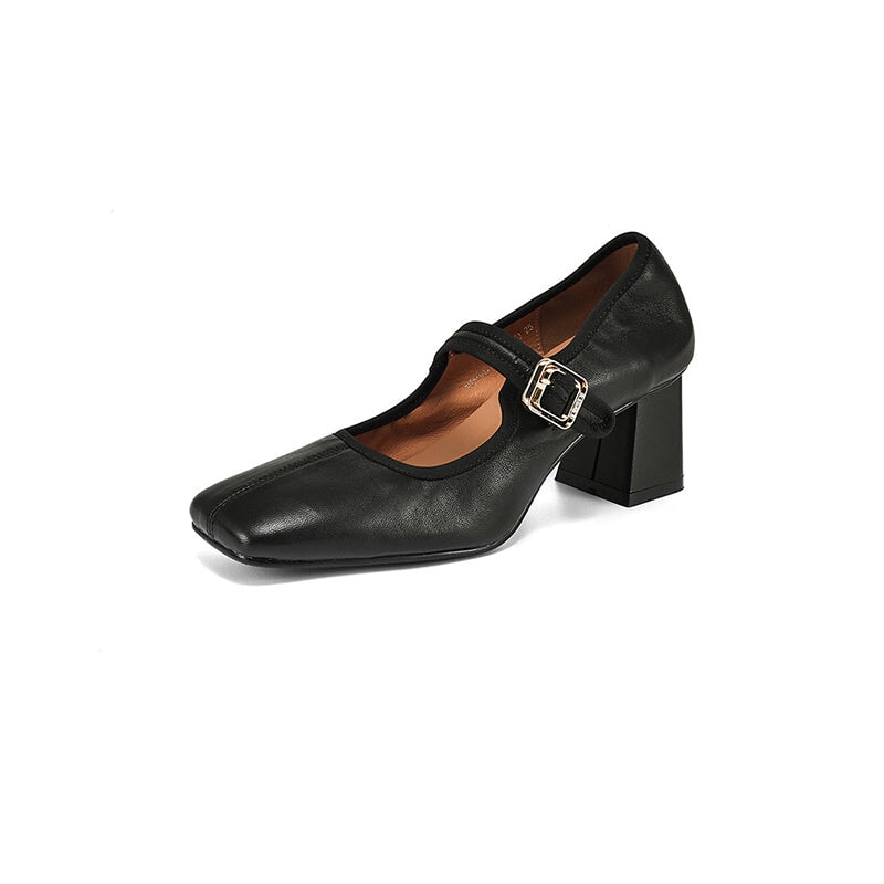 Nerri – Elegant Block Heel Strap Shoes