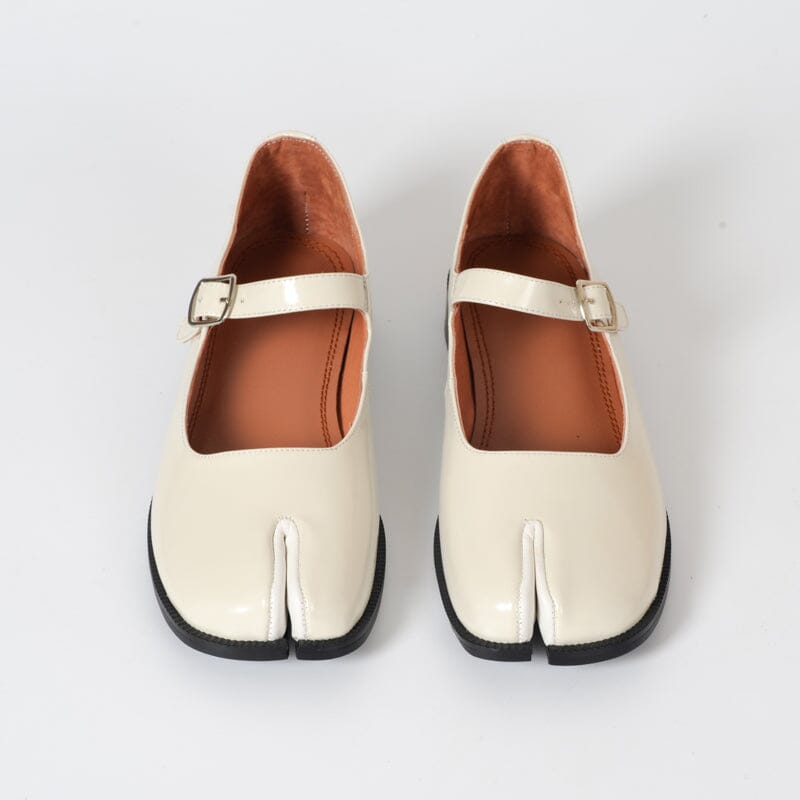 Evannah – Elegant Split-Toe Leather Flats