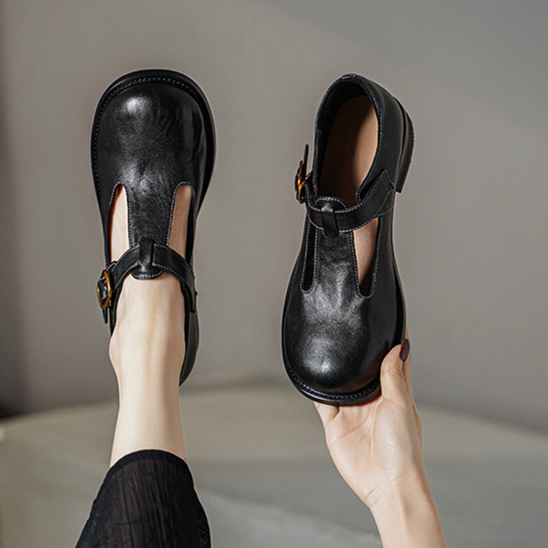 Fenzy – Elegant T-Strap Flats