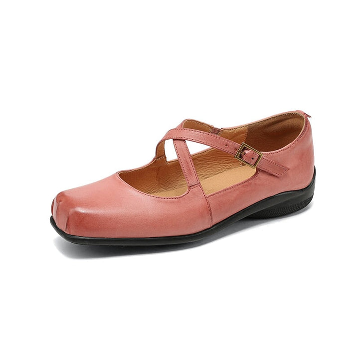 Edda – Elegant Crossover Strap Flats