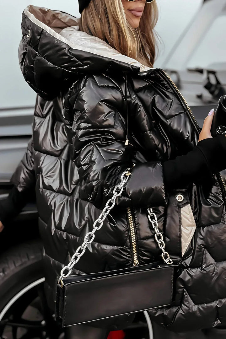 Nayumi – Elegant Winter Hooded Coat with Padding