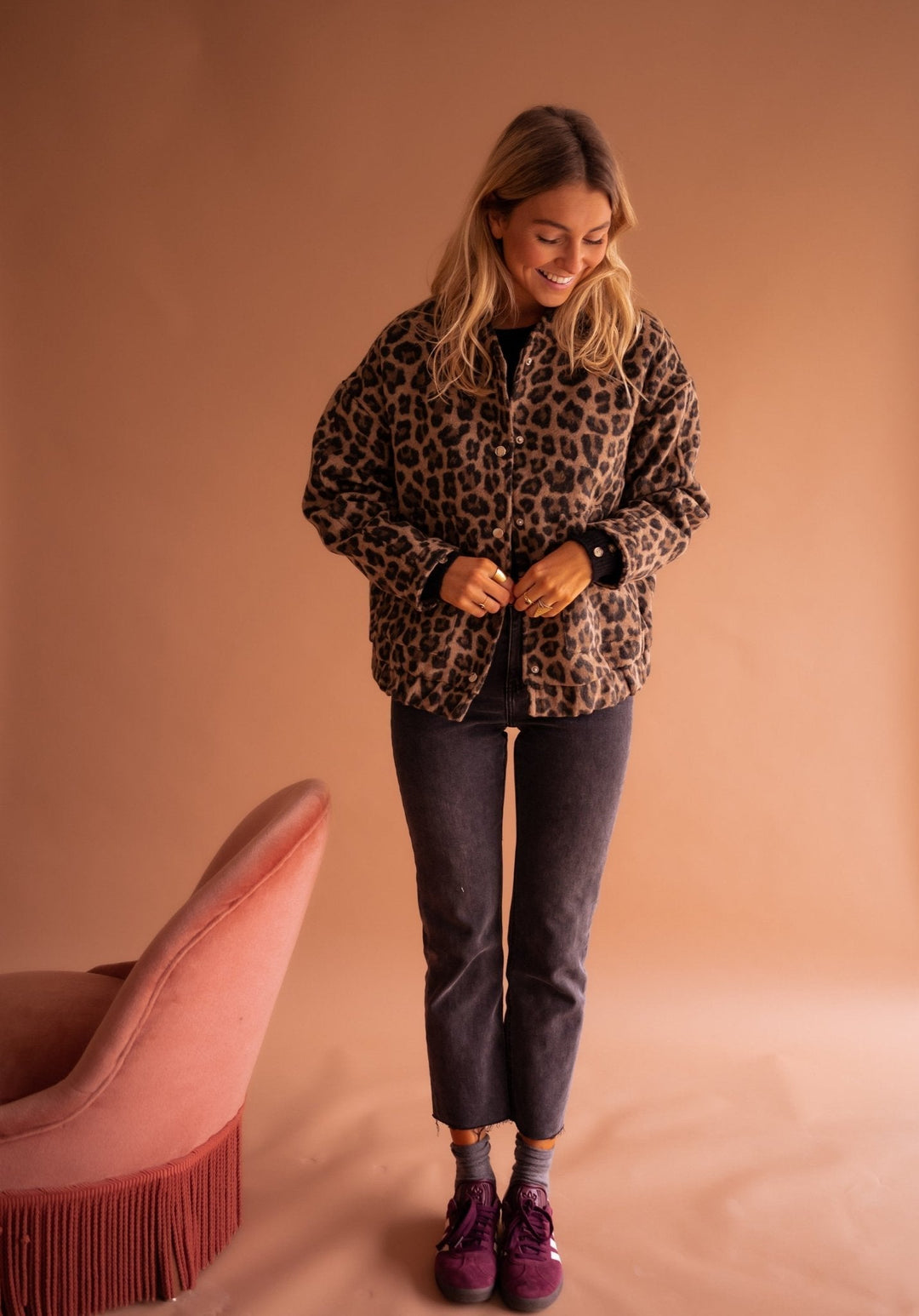 Priscilla – Chic Leopard Print Jacket