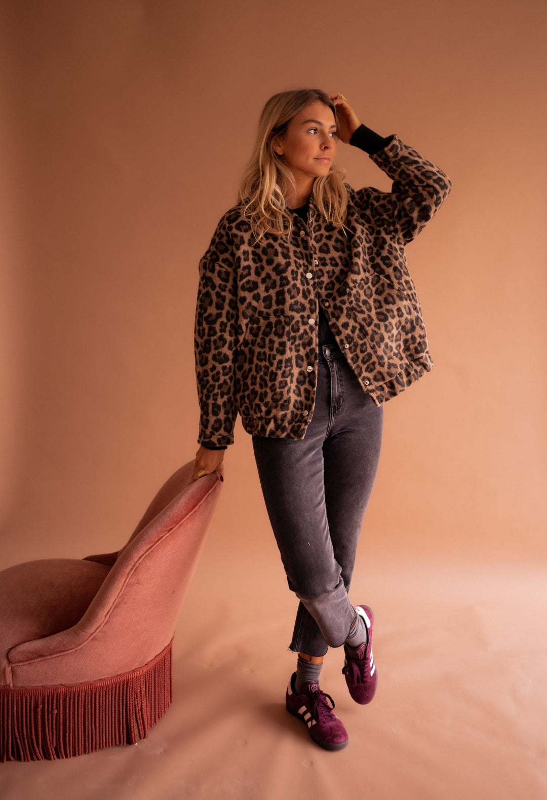 Priscilla – Chic Leopard Print Jacket