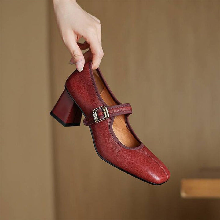 Nerri – Elegant Block Heel Strap Shoes