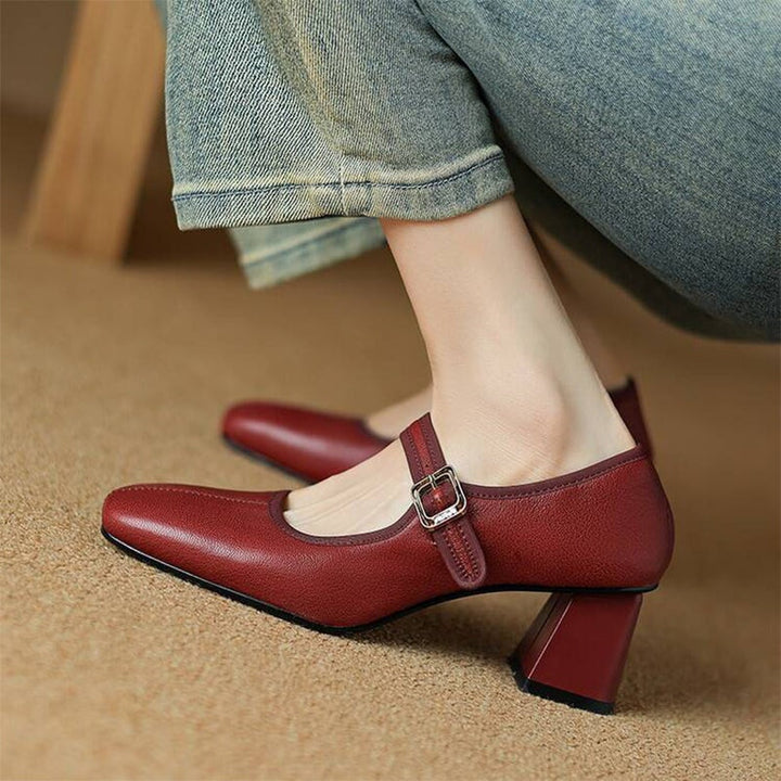Nerri – Elegant Block Heel Strap Shoes