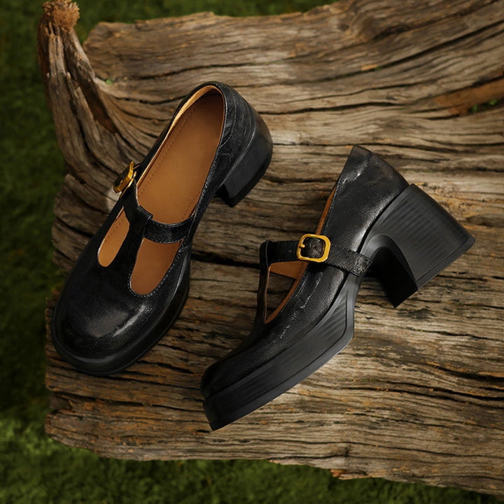 Celleste – Platform T-Strap Heels