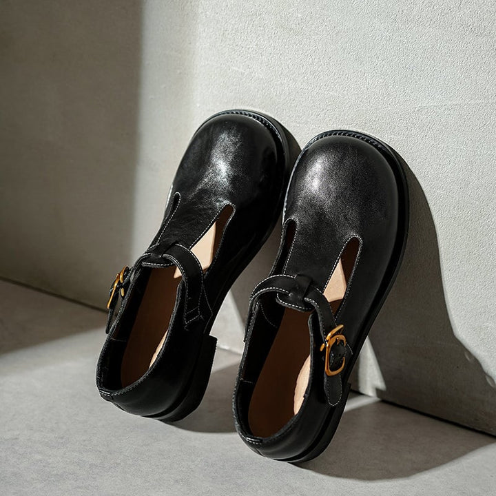 Fenzy – Elegant T-Strap Flats