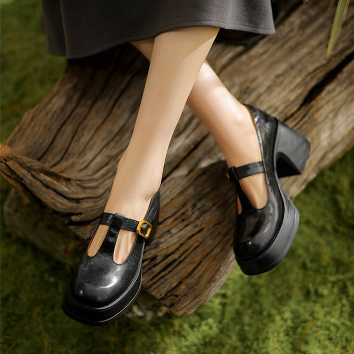 Celleste – Platform T-Strap Heels