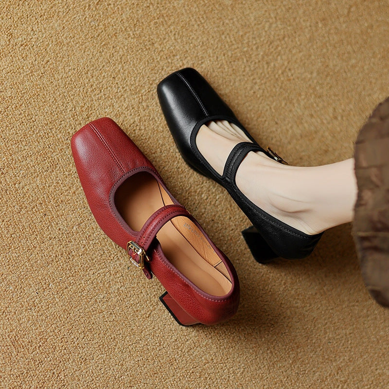 Nerri – Elegant Block Heel Strap Shoes