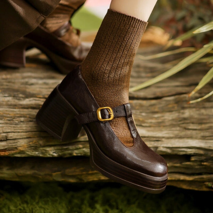 Celleste – Platform T-Strap Heels