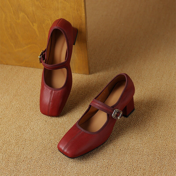 Nerri – Elegant Block Heel Strap Shoes