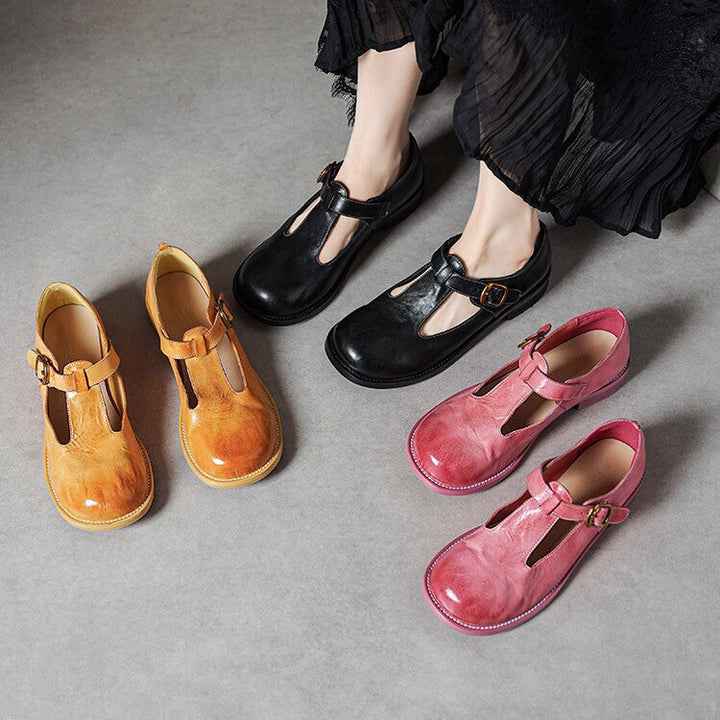 Fenzy – Elegant T-Strap Flats