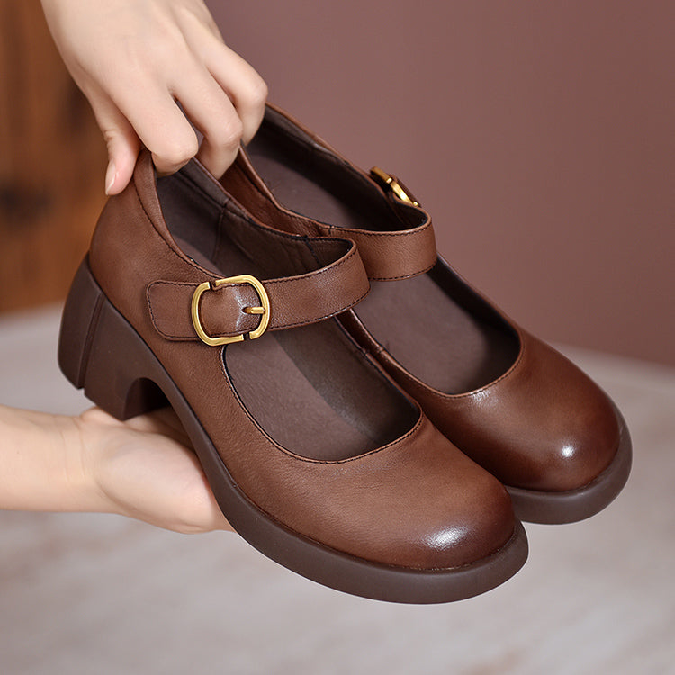 Marigold – Vintage Block Heel Flats