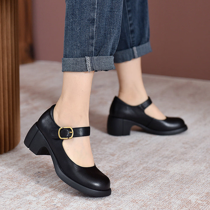 Marigold – Vintage Block Heel Flats