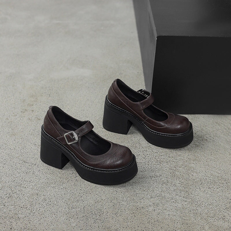 Phena – Elevated Leather Pumps