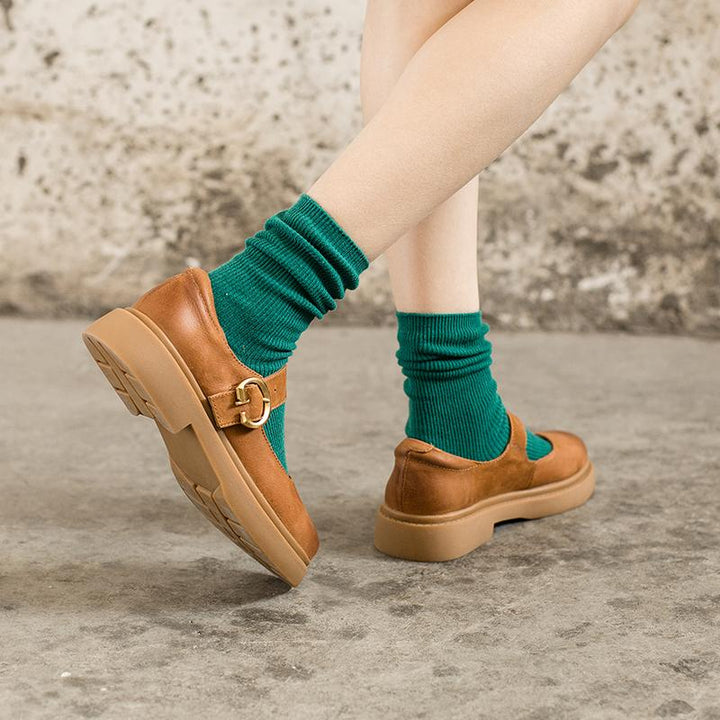Rexie – Modern Minimalist Leather Flats