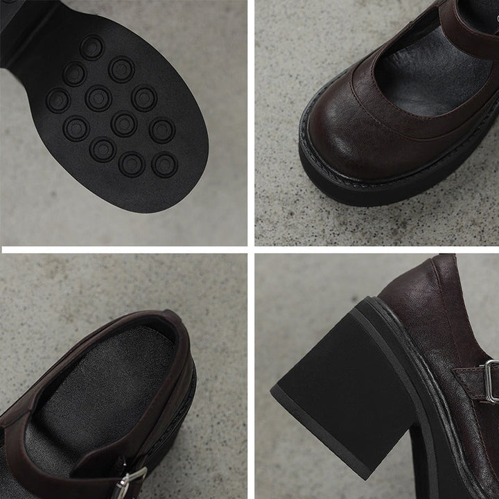 Phena – Elevated Leather Pumps
