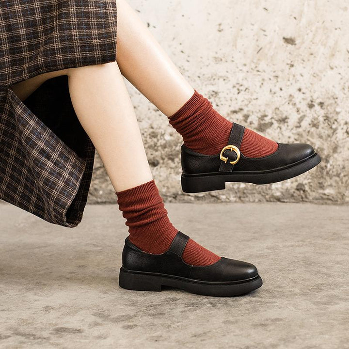 Rexie – Modern Minimalist Leather Flats