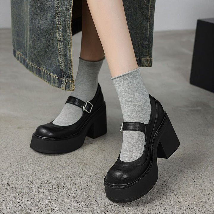Phena – Elevated Leather Pumps