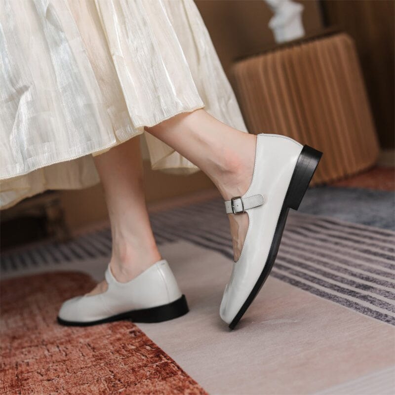 Evannah – Elegant Split-Toe Leather Flats
