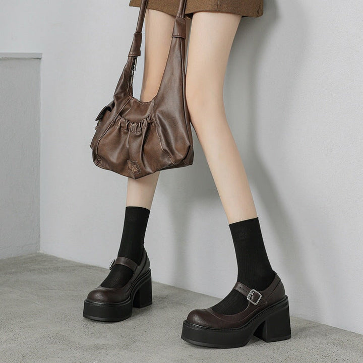 Phena – Elevated Leather Pumps